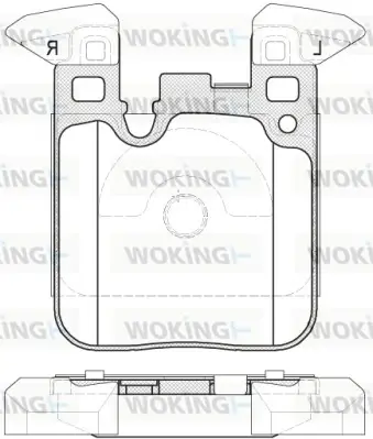 Колодки гальмівні (задні) BMW 1 (F20/F21)/3 (F30/F31/F34/F80)/4 (F32/F82) 11- B37/B47/N13/N47/N55 WOKING P14393.00 (фото 1)