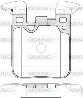 Колодки гальмівні (задні) BMW 1 (F20/F21)/3 (F30/F31/F34/F80)/4 (F32/F82) 11- B37/B47/N13/N47/N55 WOKING P14393.00