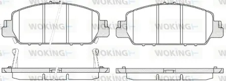 Колодки гальмівні диск. перед. (вир-во Remsa) Honda HR-V 15> / Accord 3,5i 12> (P14483.02) WOKING P1448302