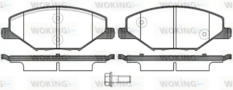 Гальмівні колодки пер. Skoda Fabia II-III 11- /VW Polo 10- (TRW) WOKING P1453300