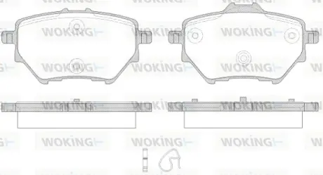 Колодки дискового тормоза WOKING P1462300