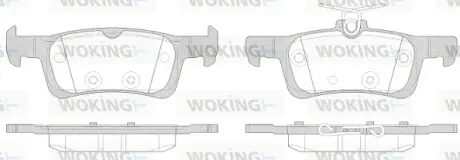 Колодки гальмівні (задні) Citroen Berlingo 18-/Peugeot 308 1.6 HDi 14- WOKING P14633.00