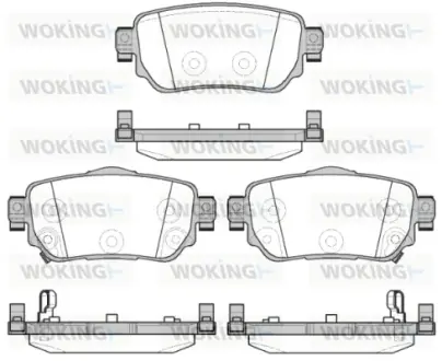Колодки дискового тормоза WOKING P1482302