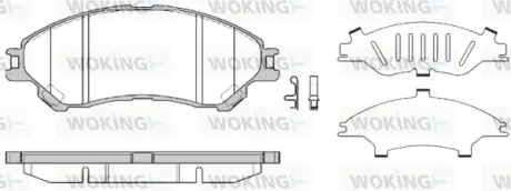Колодки гальмівні (передні) Suzuki SX4 S-Cross 13-/Vitara 15- WOKING P14893.02