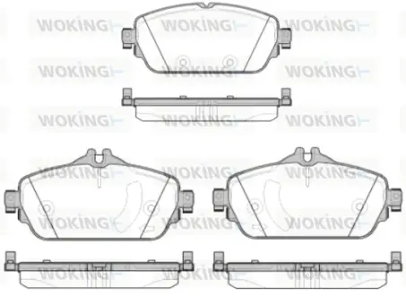 Колодки дискового тормоза WOKING P1492308