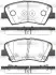 Колодки гальмівні диск. перед. (вир-во Remsa) Hyundai Elantra 1.6 10-,Hyundai I30 1.4 11- (P15123.32) WOKING P1512332 (фото 1)