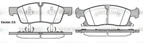 Колодки гальмівні WOKING P1530302
