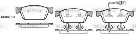 Колодки гальмівні диск. перед. (вир-во Remsa) VW T5 T6 (P15403.01) WOKING P1540301