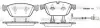 Колодки гальмівні (передні) Audi A6 10-18/A7 Sportback 10-15/A8 10-18/Q5 12-17 (+датчики) WOKING P15433.02 (фото 1)
