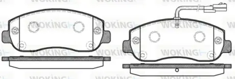 Комплект гальмівних колодок (передніх) Renault Master/Opel Movano 10- WOKING P1549301