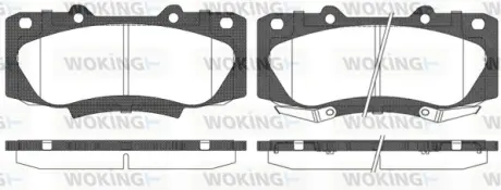 Колодки дискового тормоза WOKING P15683.02