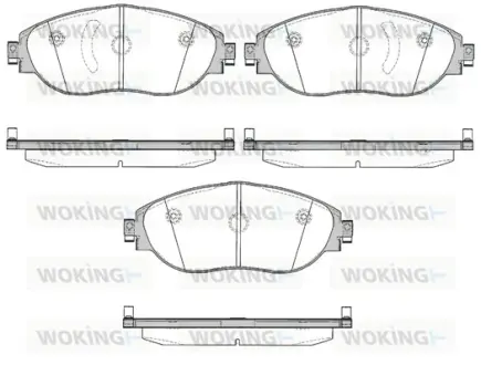 Колодки гальмівні (передні) Audi Q3 18-/A3/Skoda Octavia/VW Passat B6-B8/Golf/Tiguan 12- WOKING P15703.00