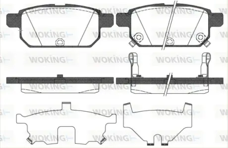 Колодки дискового тормоза WOKING P1571302