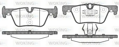 Колодки дискового тормоза WOKING P1576300
