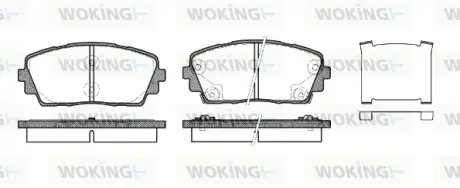 Колодки дискового тормоза WOKING P1581302