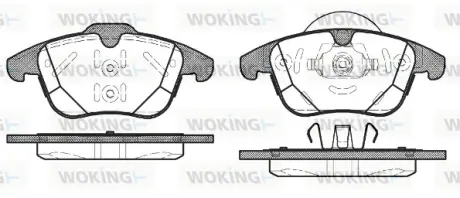Колодки гальмівні WOKING P1582300