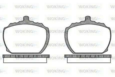 Колодки гальмівні (передні) Ford Transit -91 WOKING P1583.10