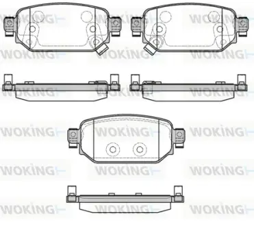 Колодки гальмівні диск. задн. (вир-во Remsa) Mazda 3 1,5d 16>19 (P16313.02) WOKING P1631302
