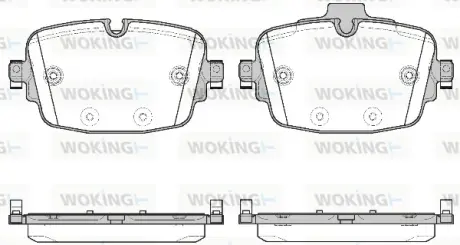 Колодки гальмівні (задні) Audi A6/A7/A8/Q7/Q8/Bentley Bentayga 15- WOKING P16393.00