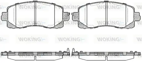 Колодки гальмівні WOKING P1641304