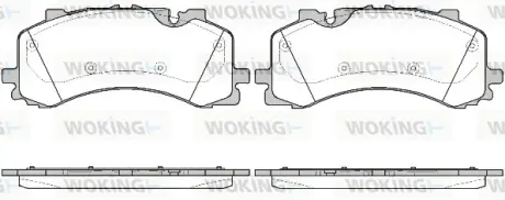 Колодки гальмівні (передні) Audi A6/A7/A8/Q7/Q8/VW Touareg 17- WOKING P16443.00