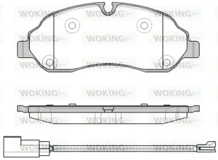 Колодки гальмівні диск. перед. (вир-во Remsa) Ford Tranzit 13>18, 16> (P17023.02) WOKING P1702302
