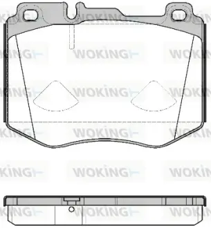 Колодки гальмівні (передні) MB C-class (W205)/E-class (W213) 14- (Brembo) WOKING P17043.00