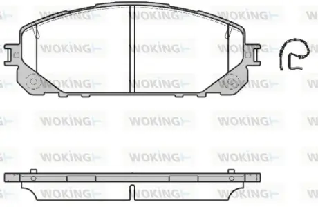 Колодки гальмівні WOKING P1713300