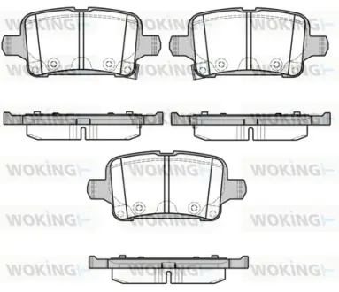 Колодки гальмівні диск. задн. (вир-во Remsa) Opel Astra k 1.0 15-,Opel Astra k 1.4 15- (P17283.02) WOKING P1728302
