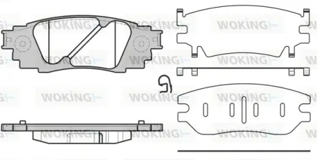 Колодки гальмівні диск. задн. (вир-во Remsa) Lexus RX UX ES, Toyota Camry V70, Rav4 V (P17363.10) WOKING P1736310