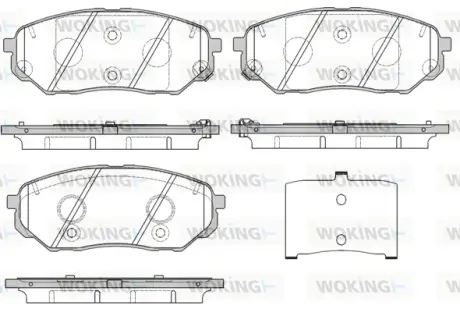 Колодки дискового тормоза WOKING P1761302
