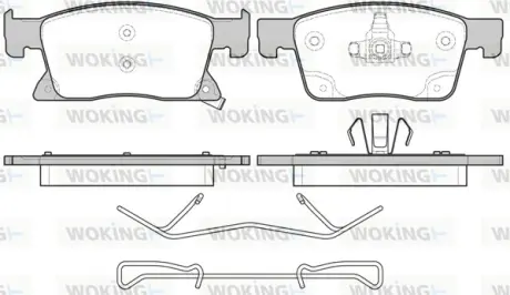 Колодки гальмівні (передні) Opel Astra K/Chevrolet Cruze 15- WOKING P17793.02