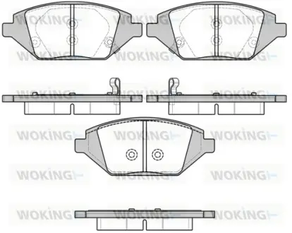 Комплект тормозных колодок WOKING P1786302