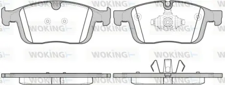 Колодки гальмівні (передні) Volvo XC60 09- WOKING P17893.00
