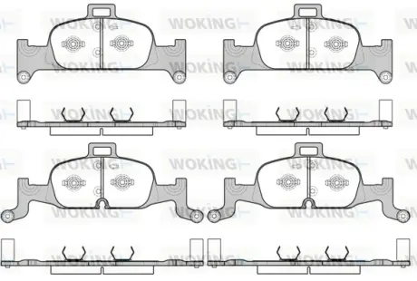 Колодки гальмівні (передні) Audi A4/A5/A6/A7/Q5 15- (Ate-Teves) Q+ WOKING P17913.00