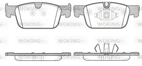 Колодки гальмівні (передні) Volvo S60/V60 18-/S90/V90/XC60 16- WOKING P17923.10