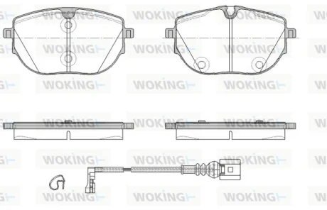 Колодки гальмівні WOKING P1820301