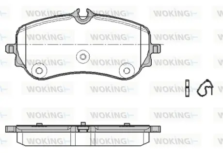 Колодки гальмівні (задні) VW Crafter 16-/Amarok 10-/MAN TGE 16- WOKING P19483.00