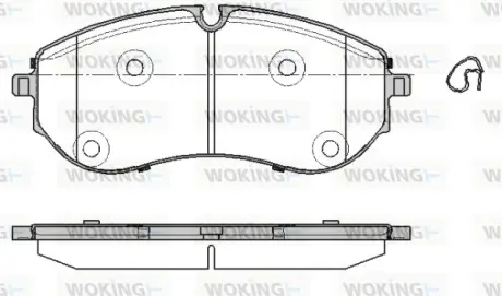 Колодки гальмівні (передні) VW Crafter 2.0 TDi 16- (CBI) Q+ WOKING P19573.00