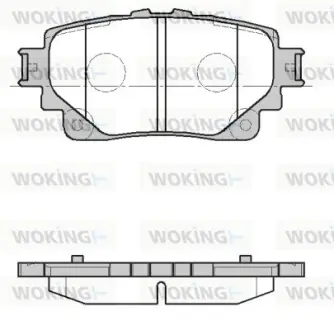 Колодки гальмівні (задні) Toyota Rav4 18-/Corolla XII/Highlander 19-/Suzuki Across 20-/Lexus UX 18- WOKING P19723.00