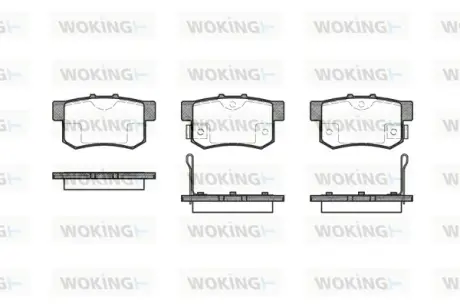 Колодки гальмівні диск. задн. (вир-во Remsa) Great wall Hover h6 2.0 11-,Honda Accord viii 2.2 08- (P2253.02) WOKING P225302