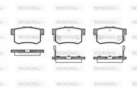 Колодки гальмівні диск. задн. (вир-во Remsa) Honda Accord vii 2.0 03-12,Honda Accord vii 2.2 03-12 (P2253.32) WOKING P225332