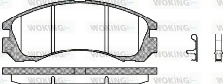 Гальмівна колодка дискова Woking  WOKING P2543.32