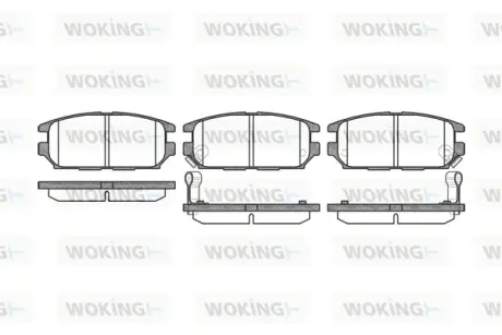 Колодки дискового тормоза WOKING P256312