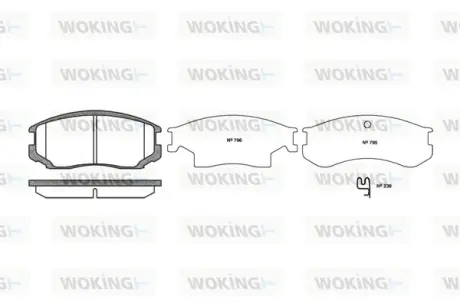 Колодки гальмівні WOKING P257322