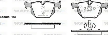Колодки гальмівні диск. задн. (вир-во Remsa) BMW 3e90 (P2813.70) WOKING P281370