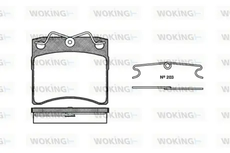 Гальмівна колодка дискова Woking WOKING P2853.00