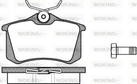 Колодки дискового тормоза WOKING P363300
