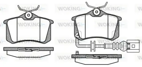 Колодки дискового тормоза WOKING P363341