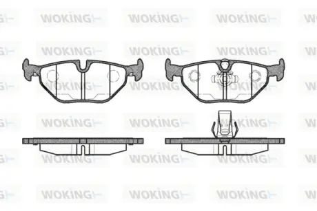 Колодки дискового тормоза WOKING P3653.15